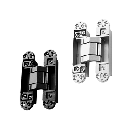 Hidden Invisible Door Hinge Concealed 3D Hinge Heavy Duty for Doors and Cabinets - Black.