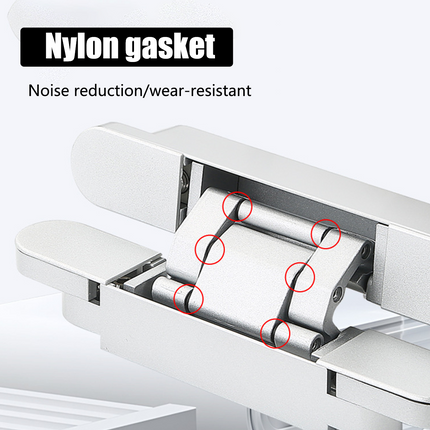 Hidden Invisible Door Hinge Concealed 3D Hinge Heavy Duty for Doors and Cabinets - Black.