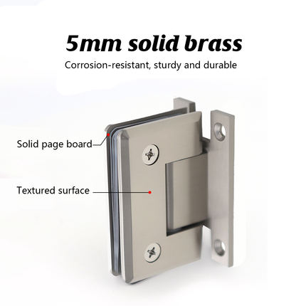 H Shaped 90 Degree Glass Clamp Double Opening Bevel Edge Bathroom Shower Clip - Chrome.