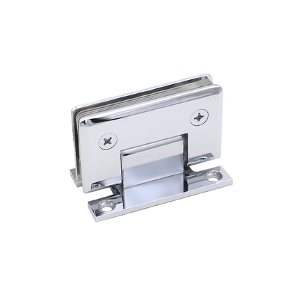 H Shaped 90 Degree Glass Clamp Double Opening Bevel Edge Bathroom Shower Clip - Nickel.