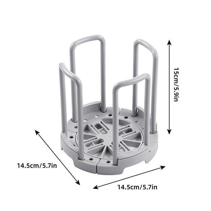 2pcs Kitchen Dish Drying Rack with Drainage Storage Cup Holder Organizer Stand - White.