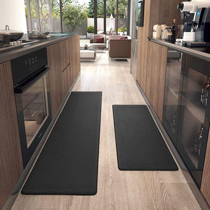44x75cm Non-Slip Waterproof Kitchen Door Mat Floor Rug Carpet Anti-Oil Easy Clean - Blue.