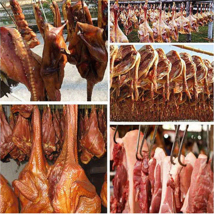 10PCS Steel S Meat Hooks for Beef Pork Lamb Roast Duck BBQ Grill Oven Hanging - L.