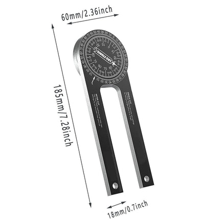360 Degree Woodworking Protractor Angle Finder Positioning Tool Horizontal Gauge.