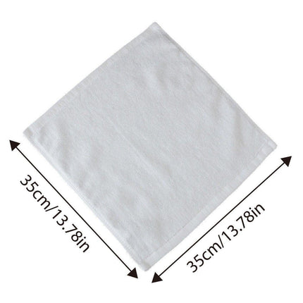 6PCS Hotel Cotton Face Towel White Soft Square Cloth Beauty Salon KTV Thick Wash - 32x32cm-Pearl satin-60g.
