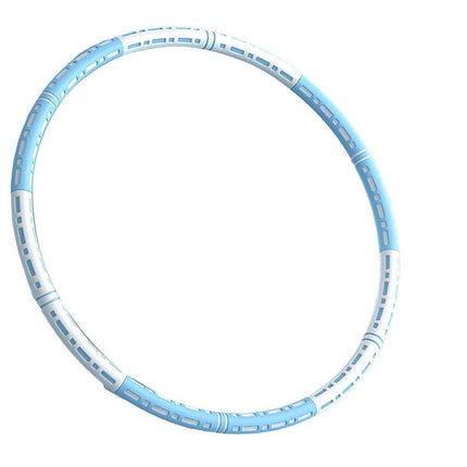 Detachable Weighted Hula Hoop Fitness Equipment for Home Exercise Use - Blue White.