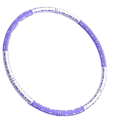 Detachable Weighted Hula Hoop Fitness Equipment for Home Exercise Use - Blue White.