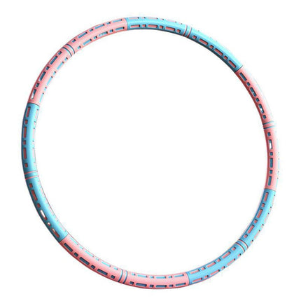 Detachable Weighted Hula Hoop Fitness Equipment for Home Exercise Use - Blue White.