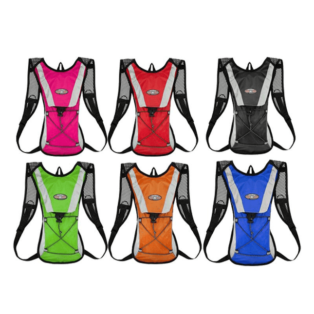 Hydration Pack Backpack Bag with 2L Water Bladder for Hiking Camping Cycling Running - Black.