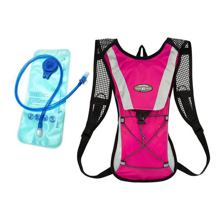Hydration Pack Backpack Bag with 2L Water Bladder for Hiking Camping Cycling Running - Black.