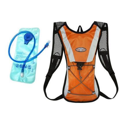 Hydration Pack Backpack Bag with 2L Water Bladder for Hiking Camping Cycling Running - Black.