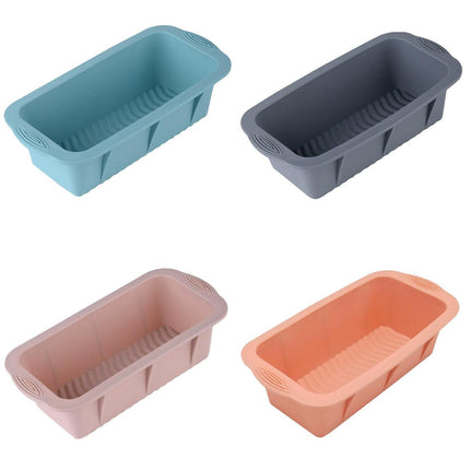 2pcs Large Capacity Ice Cube Tray Mold Rectangle Silicone Ice Grid Maker Kitchen - Orange.