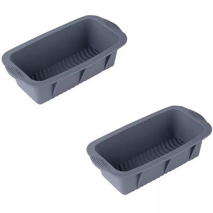 2pcs Large Capacity Ice Cube Tray Mold Rectangle Silicone Ice Grid Maker Kitchen - Orange.