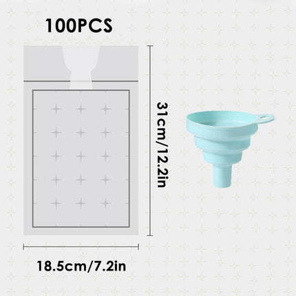 Disposable Ice Pack Bag 100PCS Water Injection Ice Cube Mold Tear Ice Grid.