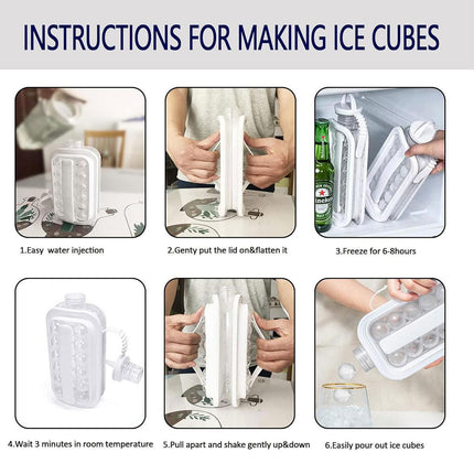 Portable Ice Hockey Pot Ice Cube Tray Water Bottle Clear Household Ice Maker.