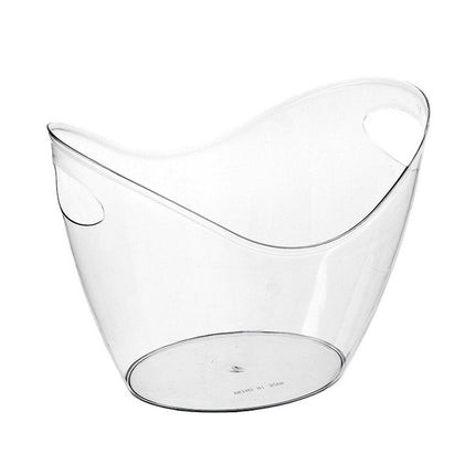 2PCS Transparent 3.5L Ice Bucket Large Capacity Wine Beer Cooler Picnic Basket.