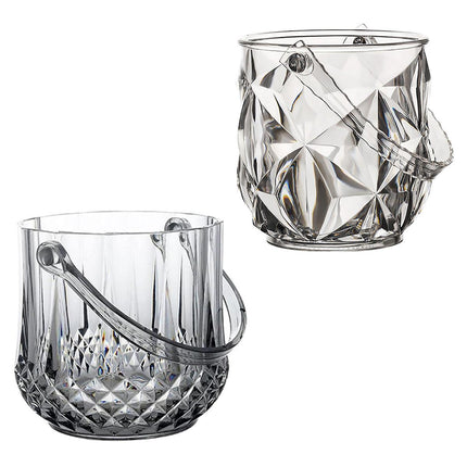 Acrylic Ice Bucket Transparent Champagne Cooler Home Bar Wine Chiller Bucket - Diamond.