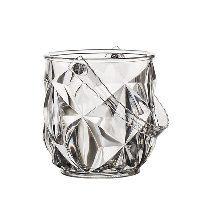 Acrylic Ice Bucket Transparent Champagne Cooler Home Bar Wine Chiller Bucket - Diamond.
