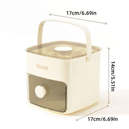 Portable Ice Compartment Cube Mold Plastic Ice Making Box and Ice Cube Holder.