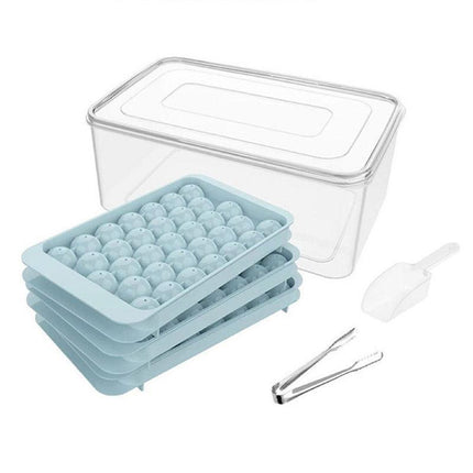 3 Layer Ice Cube Tray Mold Home Ice Compartment Press for Freezer Storage.