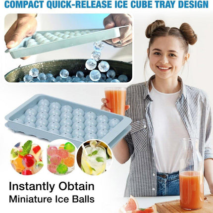 3 Layer Ice Cube Tray Mold Home Ice Compartment Press for Freezer Storage.