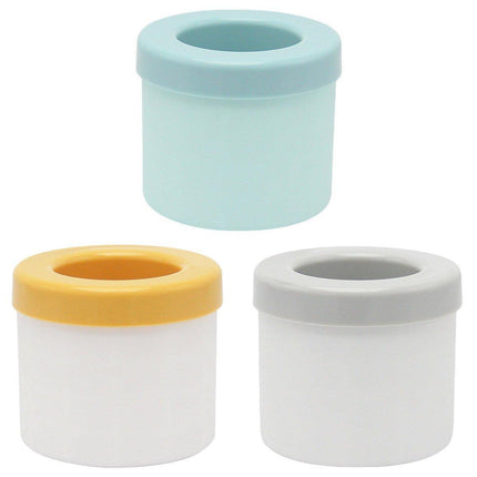 Silicone Ice Cube Tray Mould Ice Box Compartment Bucket for Easy Ice Making - Yellow.
