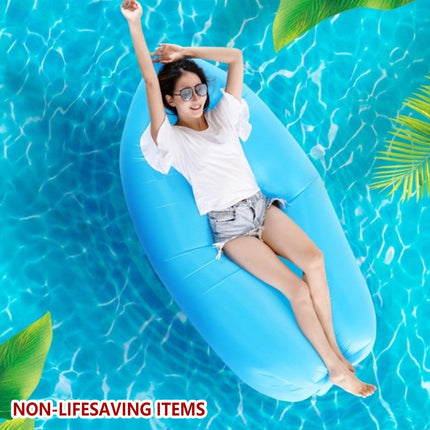 Fast Inflatable Lazy Lounge Air Sofa Bed Camping Beach Hangout Sleeping Bag - Yellow.