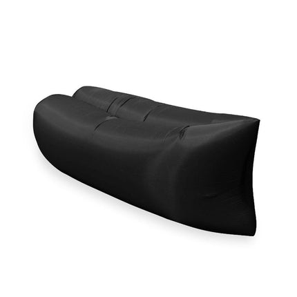 Fast Inflatable Lazy Lounge Air Sofa Bed Camping Beach Hangout Sleeping Bag - Yellow.