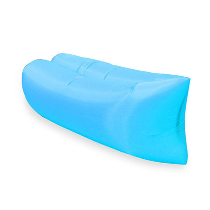 Fast Inflatable Lazy Lounge Air Sofa Bed Camping Beach Hangout Sleeping Bag - Yellow.