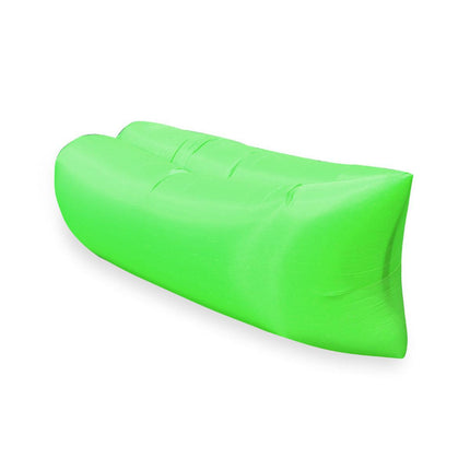Fast Inflatable Lazy Lounge Air Sofa Bed Camping Beach Hangout Sleeping Bag - Yellow.