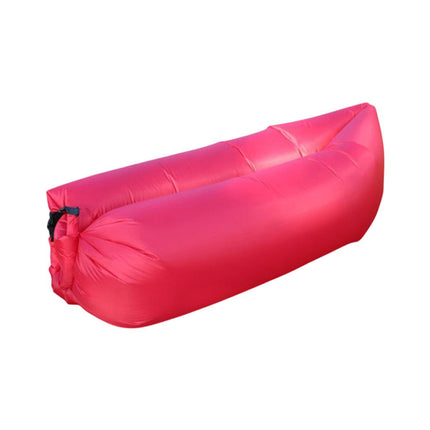 Fast Inflatable Lazy Lounge Air Sofa Bed Camping Beach Hangout Sleeping Bag - Yellow.