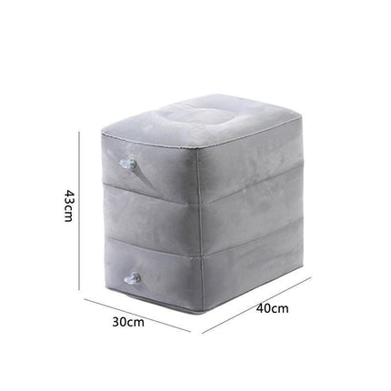 Inflatable Foot Rest Travel Air Pillow Cushion Office Home Leg Footrest Relax.