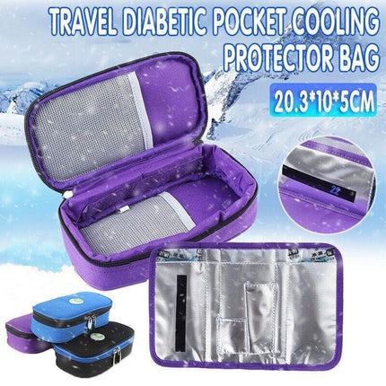 Insulin Pen Case Pouch Cooler Travel Diabetic Pocket Cooling Bag Mall - Black.