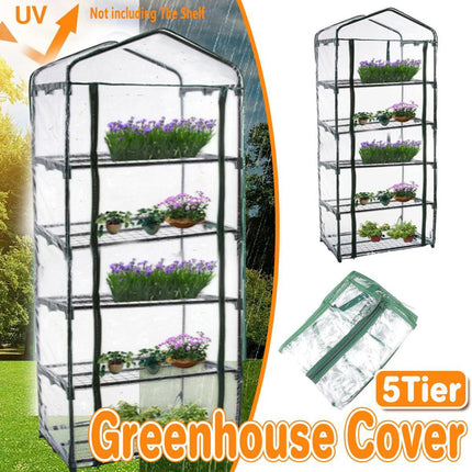 5 Tier Garden PVC Plant Insulation Warming Shed Conservatory Cover No Brackets.