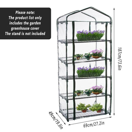 5 Tier Garden PVC Plant Insulation Warming Shed Conservatory Cover No Brackets.