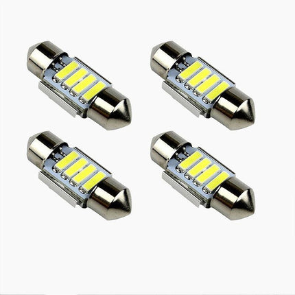 4PCS 31mm 7020 4SMD LED Festoon Interior Dome Map Light Bulbs 12V White.