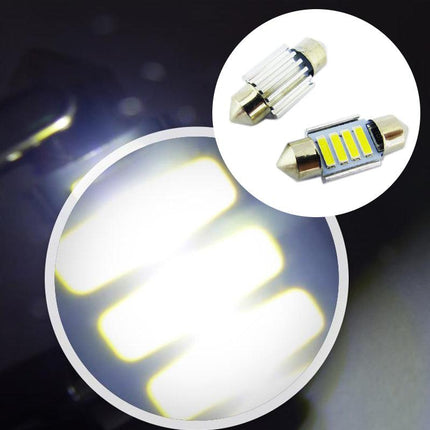 4PCS 31mm 7020 4SMD LED Festoon Interior Dome Map Light Bulbs 12V White.