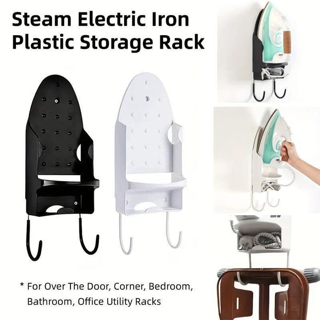 Iron Stand Double Hook Storage Rack Hanging Iron Holder for Home Organisation - White.