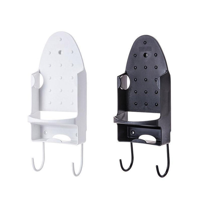 Iron Stand Double Hook Storage Rack Hanging Iron Holder for Home Organisation - White.