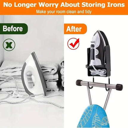 Iron Stand Double Hook Storage Rack Hanging Iron Holder for Home Organisation - White.