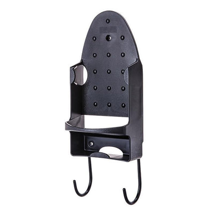 Iron Stand Double Hook Storage Rack Hanging Iron Holder for Home Organisation - White.