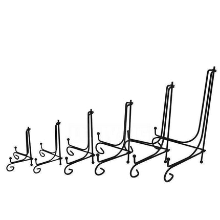 Plate Stands Iron Display Easel Photo Picture Bowl Dish Book Holder Frame Black - 4 Inch.