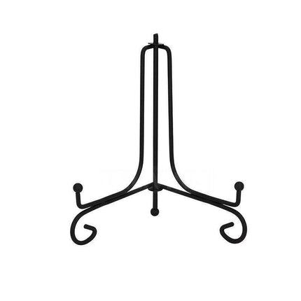 Plate Stands Iron Display Easel Photo Picture Bowl Dish Book Holder Frame Black - 4 Inch.