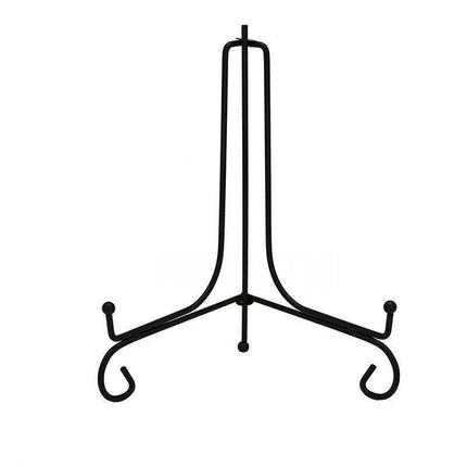 Plate Stands Iron Display Easel Photo Picture Bowl Dish Book Holder Frame Black - 4 Inch.