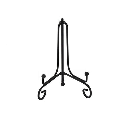 Plate Stands Iron Display Easel Photo Picture Bowl Dish Book Holder Frame Black - 7 Inch.