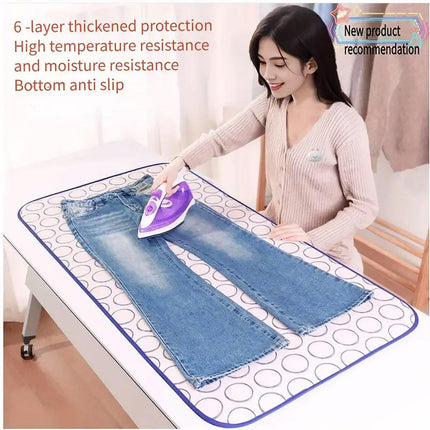 Home Travel Insulated Ironing Mat Non Slip Soft Folding Ironing Board Pad.