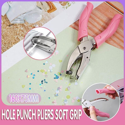 Circle/Heart/Star Shaped Metal Hole Punch Pliers - Paper Hand Puncher - 1.5mm circle.