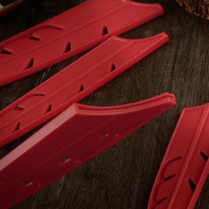 Plastic Knife Sheath Edge Guard Cover Scabbard Slicing Blade Red Protector Chef - Japanese Scabbard- 5in.