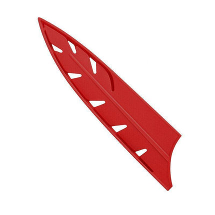 Plastic Knife Sheath Edge Guard Cover Scabbard Slicing Blade Red Protector Chef - Japanese Scabbard- 5in.