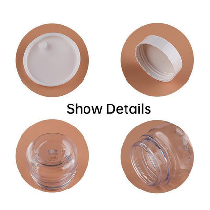 10pcs PET Plastic Cosmetic Bottles Refillable Travel Face Cream Containers - 30ml-Brown+Black-Double.